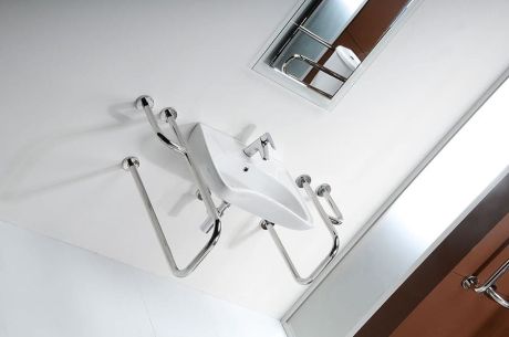 Przejdź do produktu HANDICAP poręcz wspierająca prawa 760mm, stal nierdzewna polerowana
