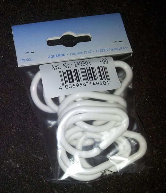 Krążki do zasłonki 12 szt., plastik, białe