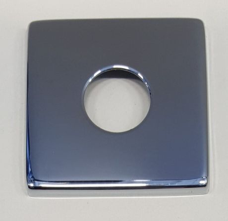 Przejdź do produktu Rozeta kwadratowa 60/21 mm, wysokość 6 mm, chrom