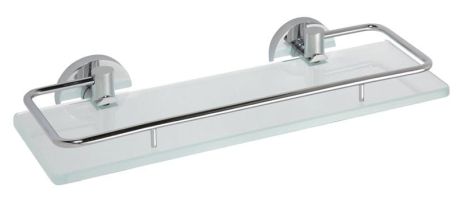 Przejdź do produktu X-ROUND E półka szklana z relingiem 300x130mm, szkło mleczne, chrom
