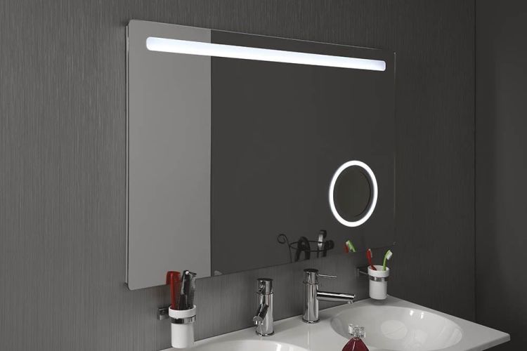 ASTRO Lustro z podświetleniem LED 1000x70cm i lusterkiem kosmetycznym