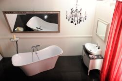 BELINDA bateria wannowa naścienna, z uchwytem prysznica, chrom