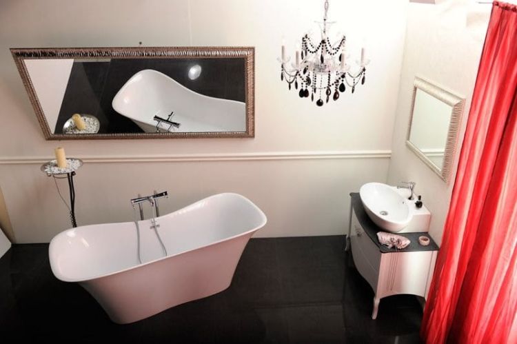 BELINDA bateria wannowa naścienna, z uchwytem prysznica, chrom