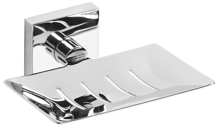 X-SQUARE mydelniczka prostokatna z otworami, chrom