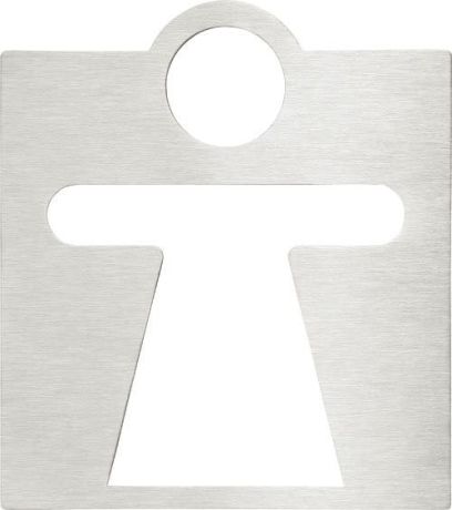 Przejdź do produktu Tabliczka informacyjna WC damski, 120x120mm, stal nierdzewna polerowana
