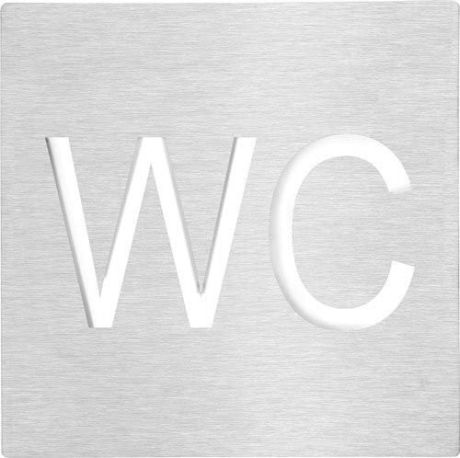 Przejdź do produktu Tabliczka informacyjna WC 120x120mm, stal nierdzewna polerowana
