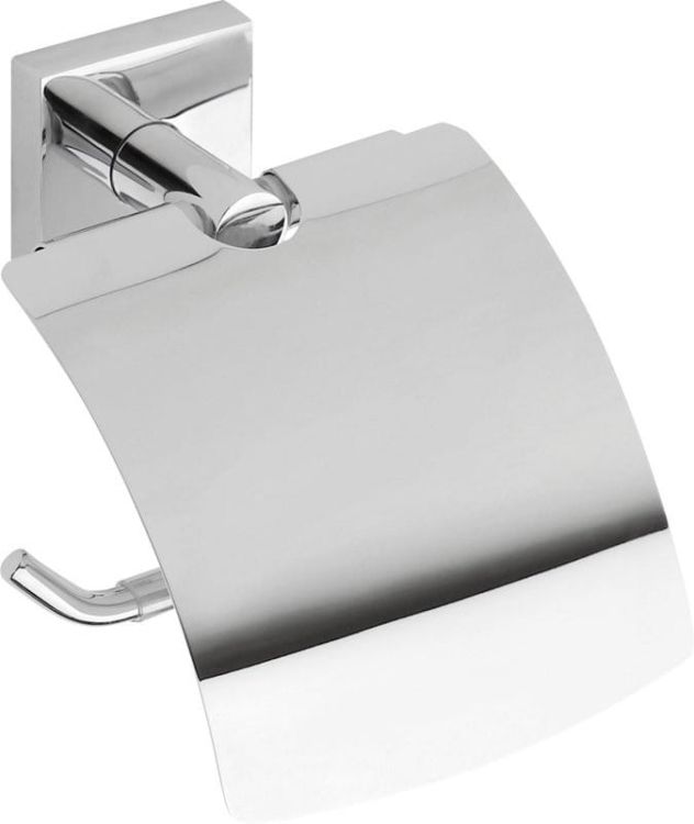 X-SQUARE wieszak na papier toaletowy z klapką, chrom