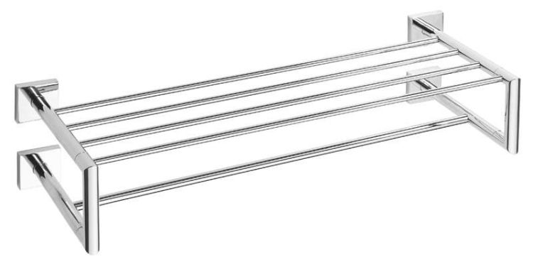 X-SQUARE półka na ręczniki z z relingiem 650x155x255mm, chrom