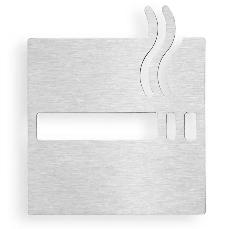 Tabliczka palenie dozwolone 120x120mm, stal nierdzewna polerowana