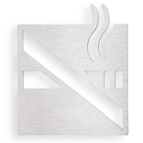 Przejdź do produktu Zakaz palenia, tabliczka 120x120mm, stal nierdzewna polerowana