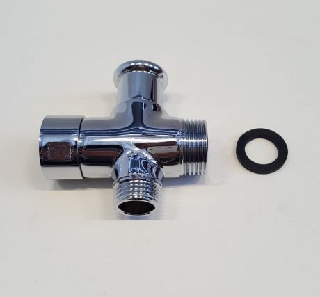 Przejdź do produktu Przełącznik baterii prysznicowej F3/4"-M1/2"xM3/4", chrom
