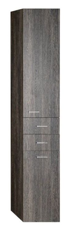 ZOJA/KERAMIA FRESH szafka wysoka z koszem 34x184x29cm, mali wenge