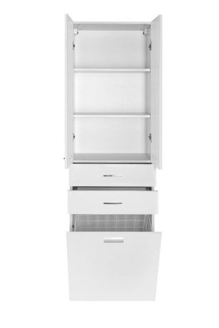 Przejdź do produktu ZOJA/KERAMIA FRESH szafka wysoka z koszem, 50x184x29cm, biała