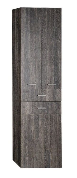 ZOJA/KERAMIA FRESH szafka wysoka z koszem, 50x184x29 cm, mali wenge