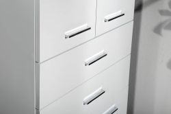 ZOJA/KERAMIA FRESH szafka wysoka, z szufladami 50x184x29 cm, biała