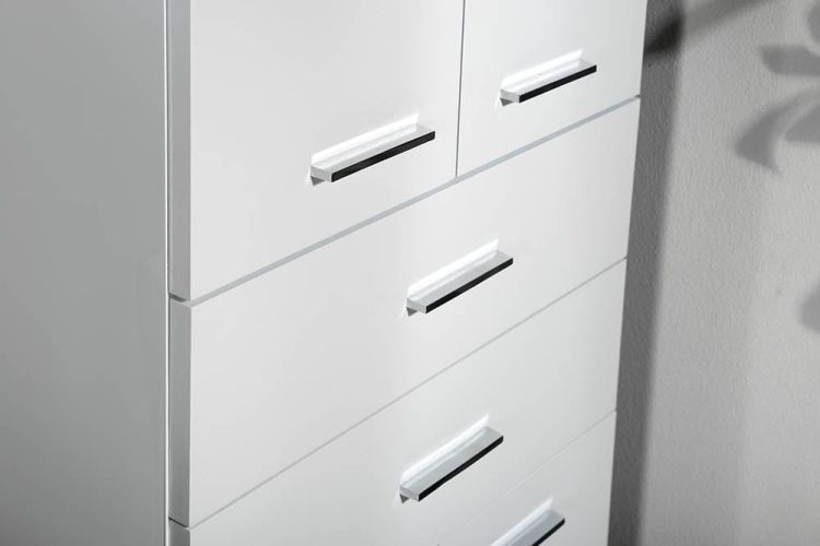 ZOJA/KERAMIA FRESH szafka wysoka, z szufladami 50x184x29 cm, biała