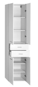 ZOJA/KERAMIA FRESH szafka wysoka, z szufladami 50x184x29 cm, biała