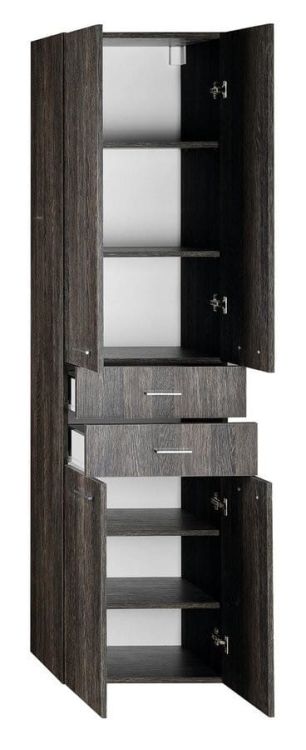 ZOJA/KERAMIA FRESH szafka wysoka, z szufladami 50x184x29 cm, mali wenge