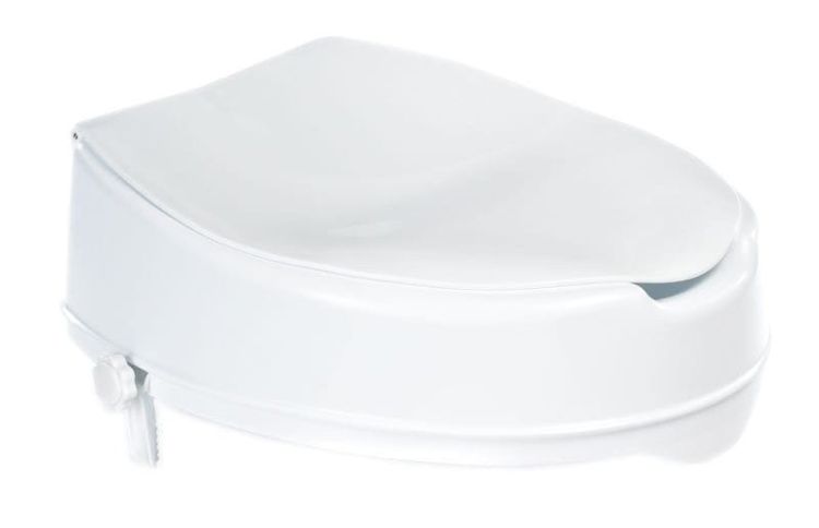Podwyższona deska WC 10cm, bez uchwytów, biała