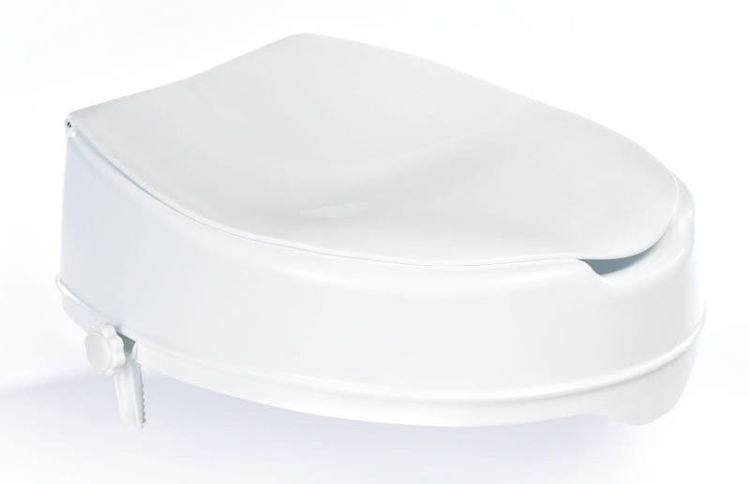 Podwyższona deska WC 10cm, bez uchwytów, biała