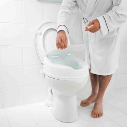 Podwyższona deska WC 10cm, bez uchwytów, biała