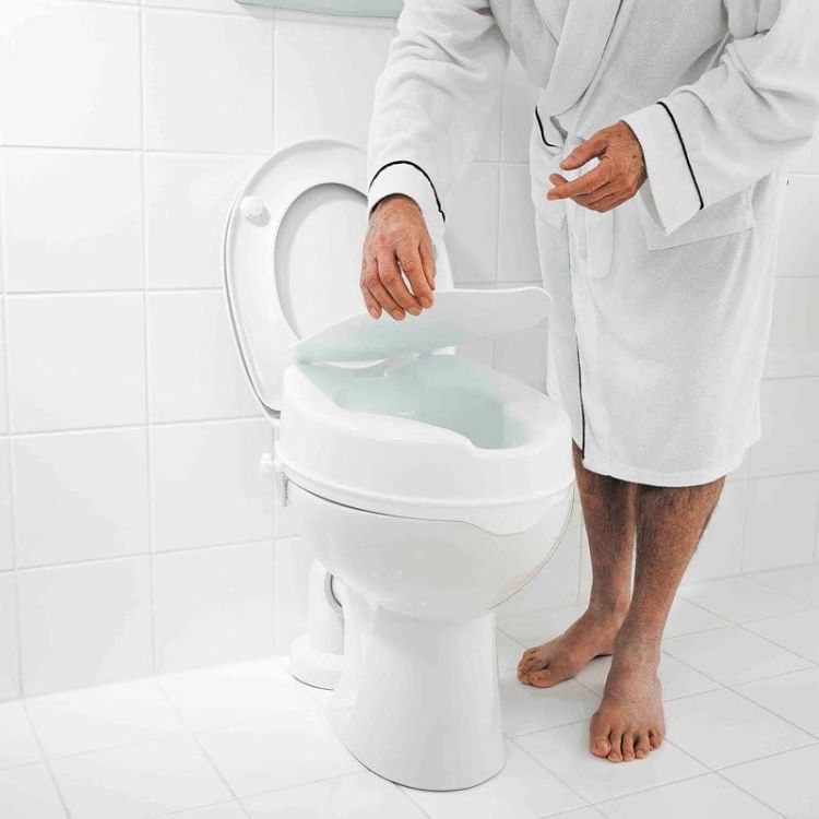 Podwyższona deska WC 10cm, bez uchwytów, biała