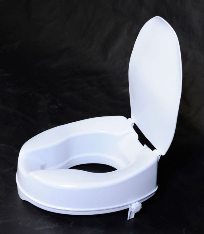 Podwyższona deska WC 10cm, bez uchwytów, biała