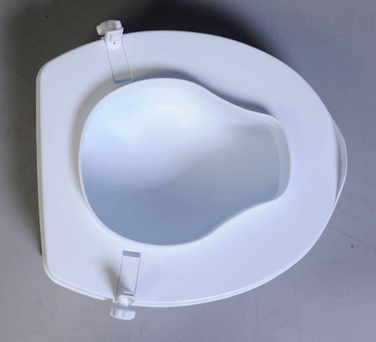 Podwyższona deska WC 10cm, bez uchwytów, biała