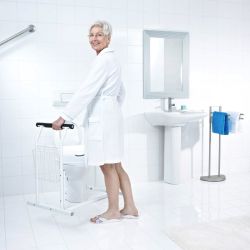 Podpora przenośna do WC, biała