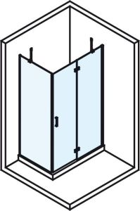 VITRA LINE kabina prysznicowa, prostokąt 1000x700mm, prawa, szkło czyste
