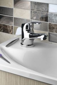 AQUALINE 35 bateria umywalkowa dźwigniowa, chrom