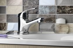 AQUALINE 35 bateria umywalkowa dźwigniowa, chrom