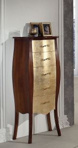 GELSO 55 szafka z szufladami 55x131x35cm, noce/oro