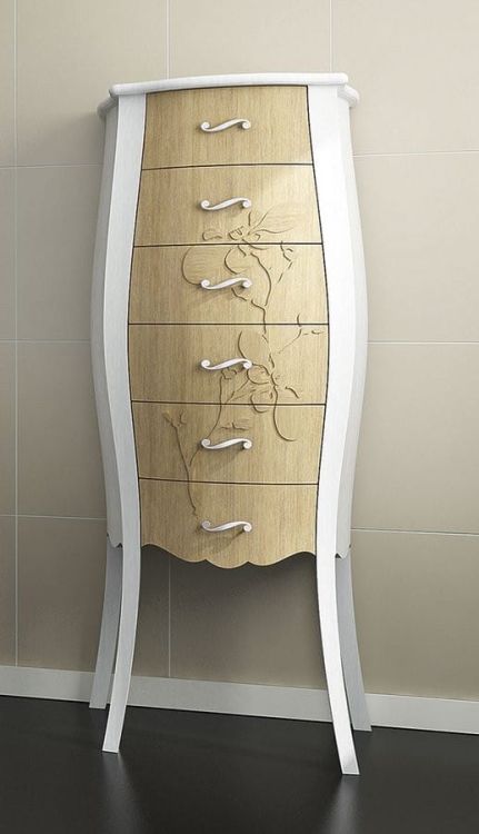 GELSO 55 szafka z szufladami 55x131x35cm, bicolor