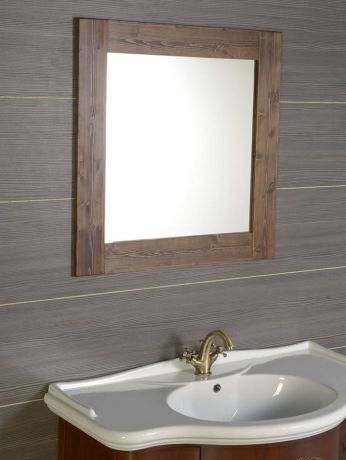 Przejdź do produktu BRAND lustro 80x80x2cm, świerk bejcowany