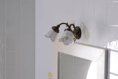 Przejdź do produktu BRAND lustro w drewnianej ramie 1300x700mm, starobiałe
