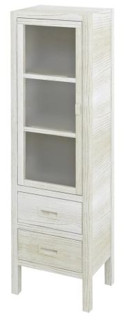 Przejdź do produktu BRAND słupek wysoki, 2 szuflady, przeszklone drzwiczki, 40x140x30cm, lewy, starobiały