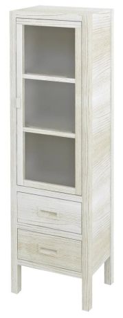 Przejdź do produktu BRAND słupek wysoki, 2 szuflady, przeszklone drzwiczki 40x140x30cm, prawy, starobiały