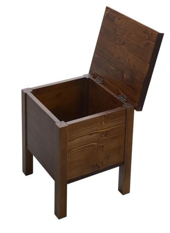 Przejdź do produktu BRAND taboret ze schowkiem 35x46x35cm, świerk bejcowany