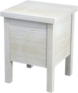 BRAND taboret ze schowkiem 35x46x35cm, starobiała
