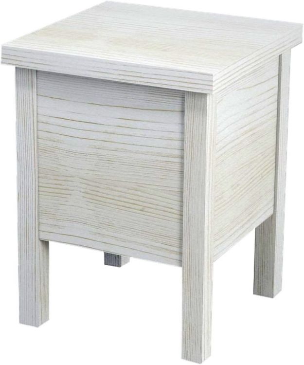 BRAND taboret ze schowkiem 35x46x35cm, starobiała