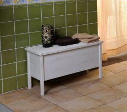 BRAND ławka ze schowkiem 80x46x35cm, starobiała