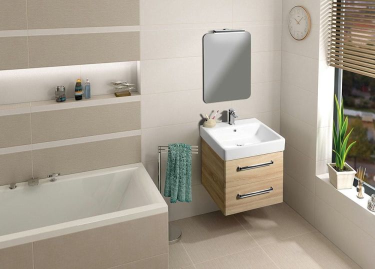 ISHAPE lustro 60x80cm, prostokąt, zaokrąglone rogi, bez uchwytów