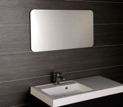 ISHAPE lustro 120x60cm, prostokąt, zaokrąglone rogi, bez uchwytów