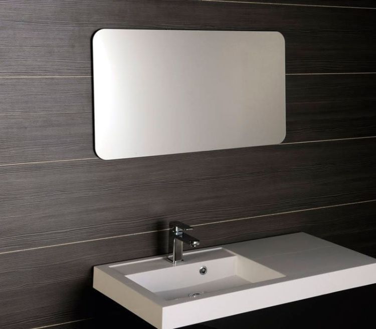ISHAPE lustro 120x60cm, prostokąt, zaokrąglone rogi, bez uchwytów