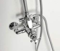 ANTEA zestaw prysznicowy z baterią termostatyczną, chrom