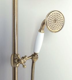ANTEA zestaw prysznicowy z baterią termostatyczną, brąz