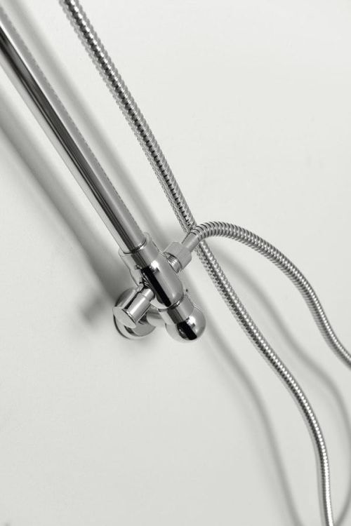 VANITY zestaw prysznicowy z podłączeniem wody ze ściany, retro, chrom