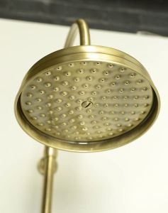 VANITY zestaw prysznicowy z podłaczeniem wody do baterii, retro, brąz