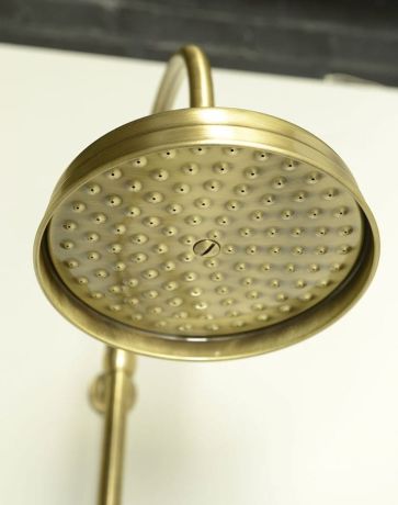 Przejdź do produktu VANITY zestaw prysznicowy z podłączeniem do baterii, deszczownia i główka prysznicowa, brąz